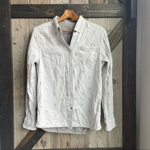 Vans reversible grey patterned button down size medium
